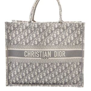 Authentic Dior Gray Large Book Tote Bag